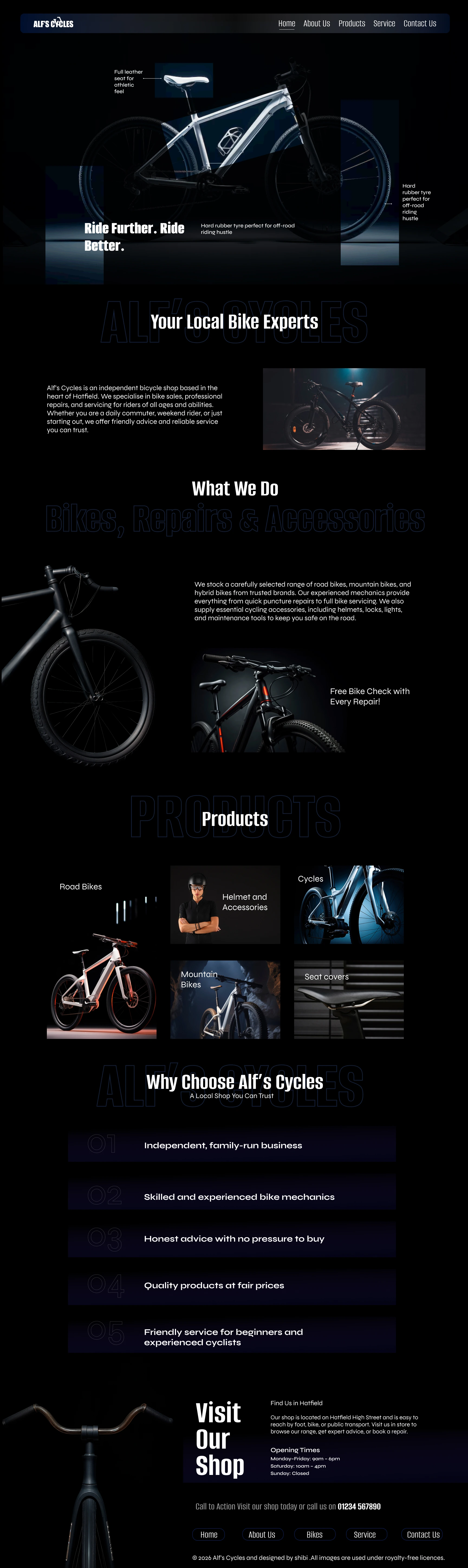 Alf's Cycles - Homepage